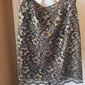 Elegant Kasper & Company lace midi skirt size 14.